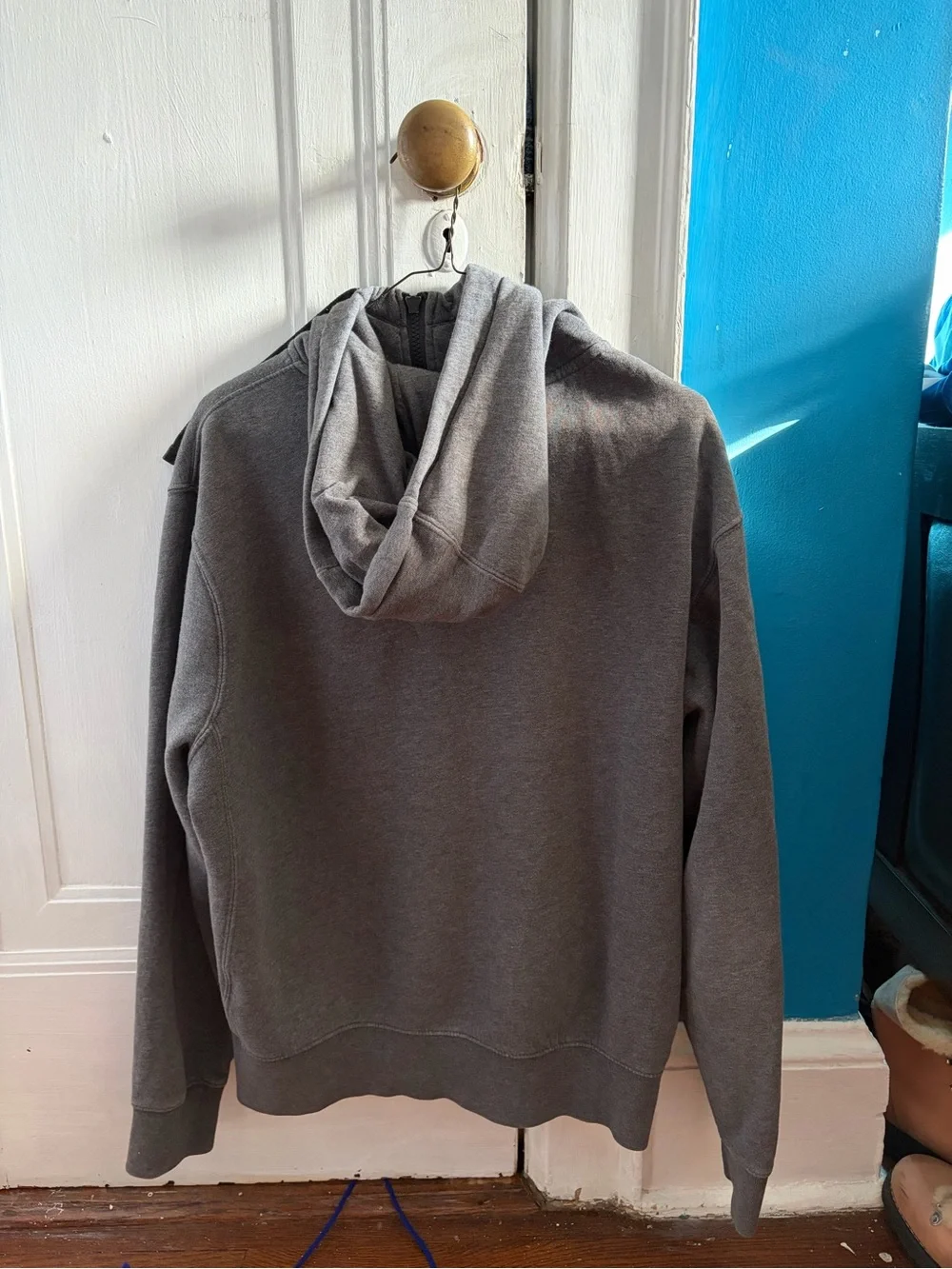 Nike Men's Charcoal Gray Zip-Up Hoodie